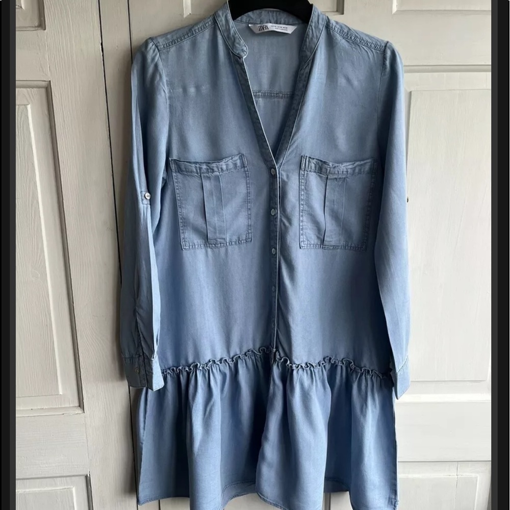 Zara denim shirt dress